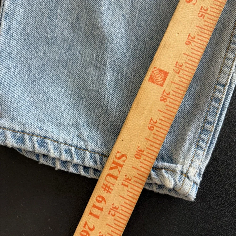 VTG 90s Levis 550 Relaxed Fit Tapered Leg Jeans Mens 42x32 Light Wash Orange Tab